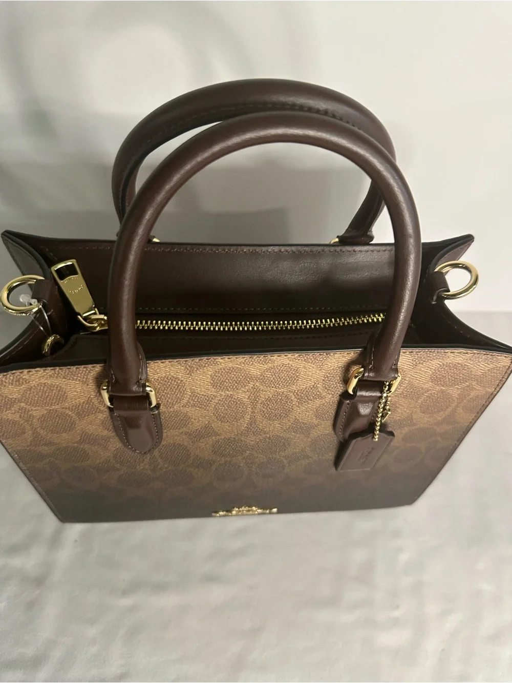 Coach leather brief